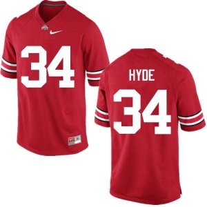 Men's Ohio State Buckeyes #34 Carlos Hyde Red Nike NCAA College Football Jersey Special TBX2444KE